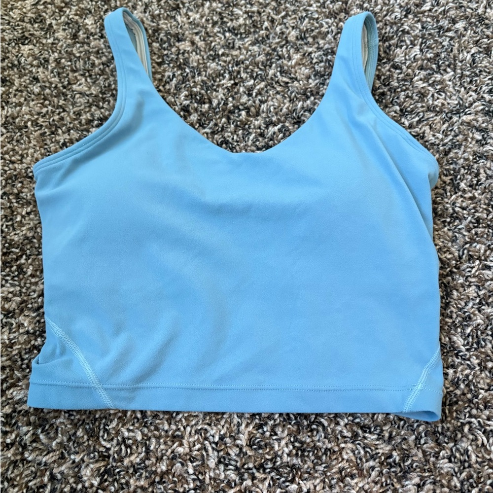 Light Blue Cropped Tank Top